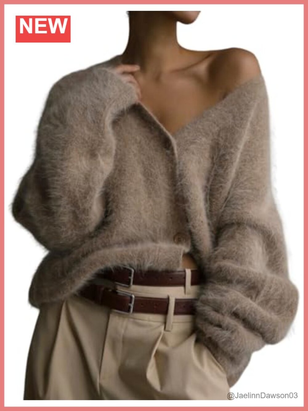 Women's Oversized Fuzzy Button Down Cardigan Sweater Long Sleeve V Neck